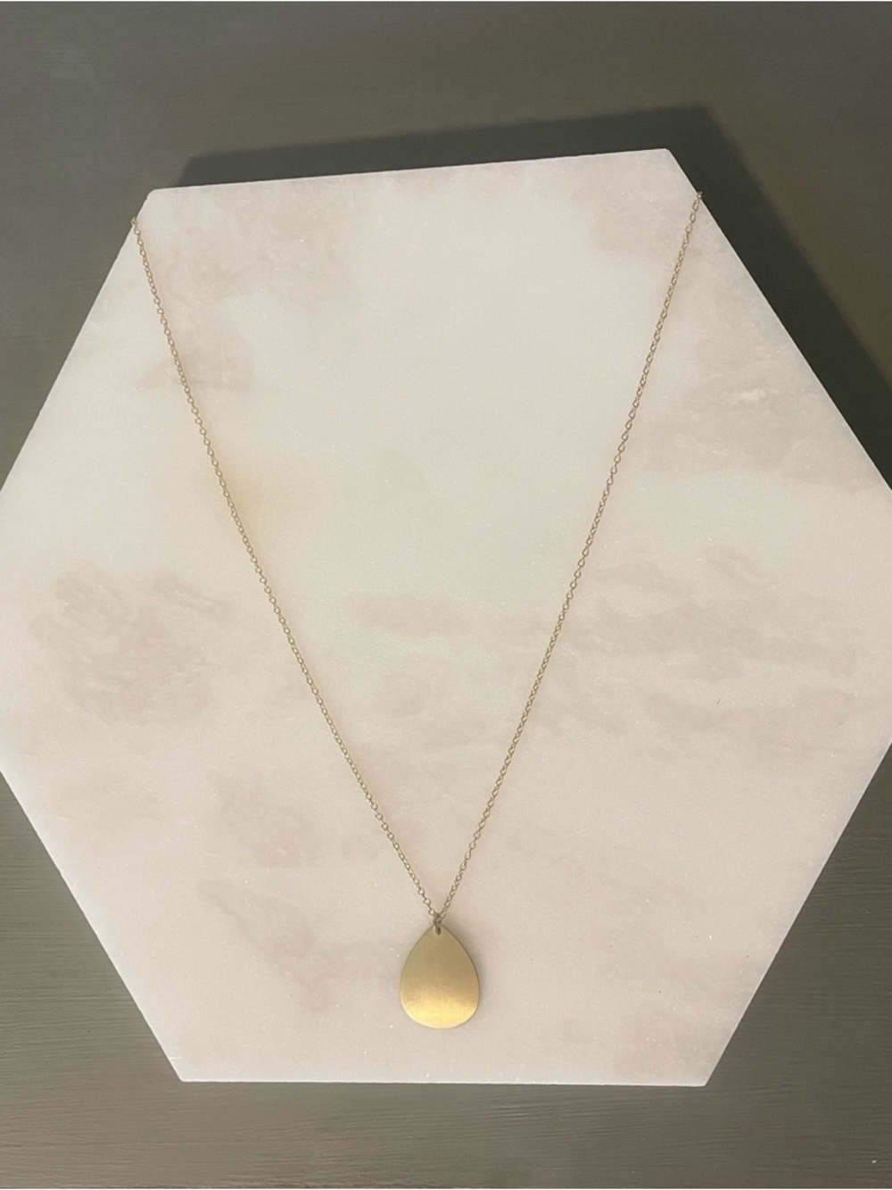 Gold Teardrop Pendant Necklace -  LOFT Women's Jewelry